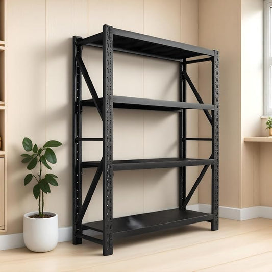 Heavy Duty Warehouse Shelving 4-Tier Industrial Steel Storage Shelves, 2600LB by Unknown