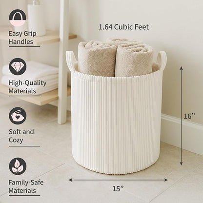 PUTSKA Blanket Basket – Round Storage - Image 2