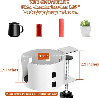 Upgraded Large Desk Cup Holder Clamp, Anti-Spill Cup Holder - Image 6