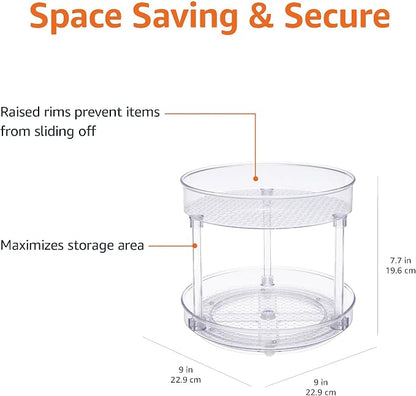 Amazon Basics Lazy Susan Turntable Organizer, 2 Tier - Image 4