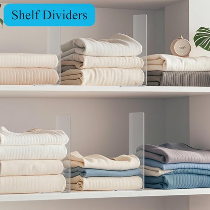 Acrylic Shelf Dividers for Closet Organization: 10" Tall x 12" Deep Closet - Image 3