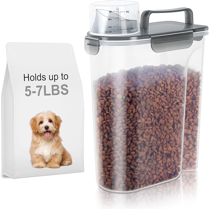 5-7Lbs Cat Dog Pet Food Storage Container by LEAWALK