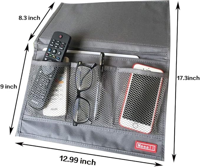 Bedside Storage Organizer with Pockets, Bedside Caddy, Table Cabinet Storage - Image 3