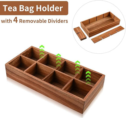 Acacia Wood Tea Bag Organizer - Image 3