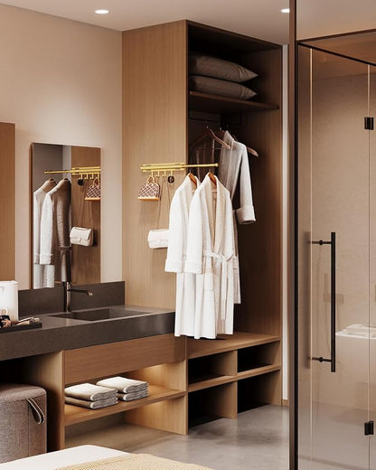 BaiNong Valet Rod for Closets Pull Out 12" Gold - Image 7