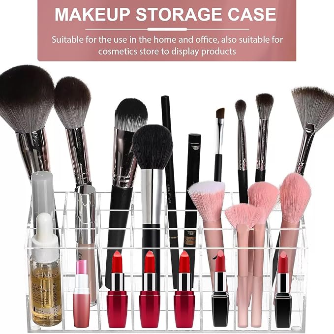Lipstick Organizer 24 Slot Lipstick Holder Display Rack Small Clear Plastic - Image 7