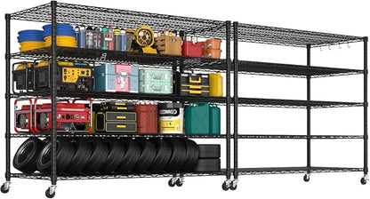 PrimeZone 5 Tier 80.7" Hx55.5 Wx24 D Wire Shelving by PrimeZone