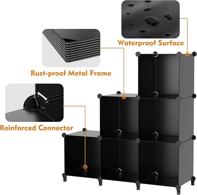 HOMIDEC Closet Organizers and Storage, 9 Cube Storage Organizer, Portable - Image 8