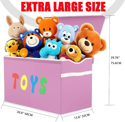 YOLOXO Toy Box Chest, Collapsible Sturdy Storage Bins - Image 8