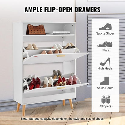VEVOR Shoe Storage Cabinet for Entryway, 31.5" D x 9.4" W x 47.3" H - Image 5