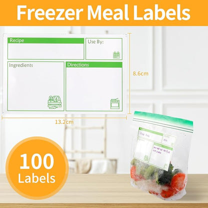 100pcs Labels for Freezer Bags Freezer Meal Labels - Image 4