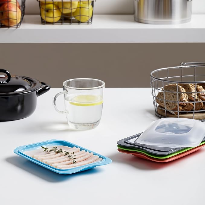 TATAY Cold Meat Containers for Fridge | Set of 4: 2 Maxi + 2 Mini | Fridge - Image 5