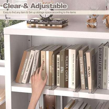 4PCS Acrylic Shelf Dividers for Closet Organization, Vertical Purse Organizer - Image 4