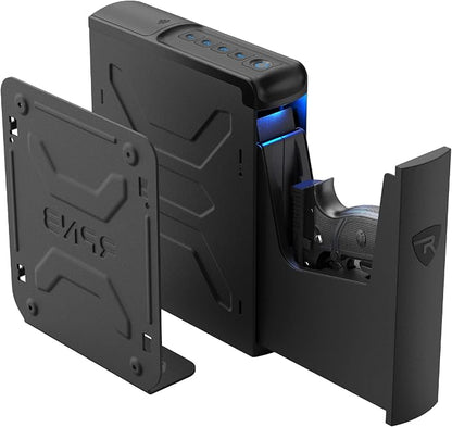 RPNB Gun Safe, Mounted Biometric Nightstand Handgun Safe by RPNB