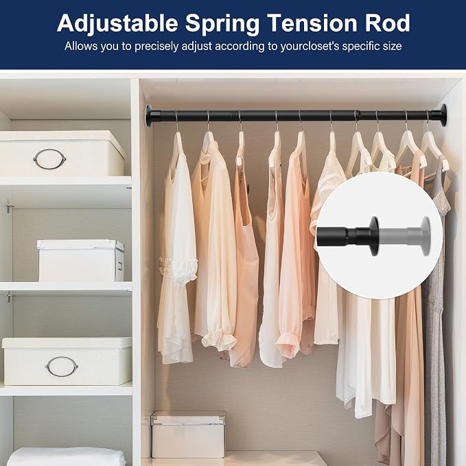 No Drilling Closet Rod, 27.5-82 Inches Hanging Closet Rod - Image 8