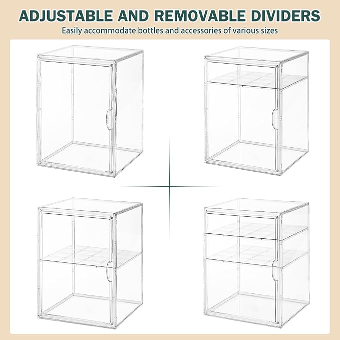 Baby Bottle Organizer, 3 Tiers Acrylic Bottle Storage Organizer Container - Image 7