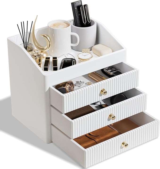 Office Accessories, Begie White Vegan Leather Office Supplies by LADSTAG
