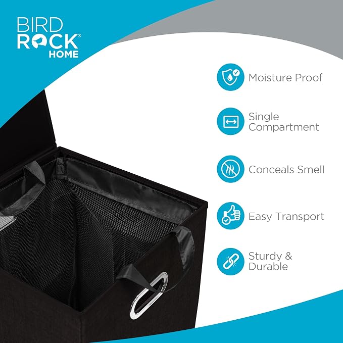 BIRDROCK HOME Single Laundry Hamper - Image 3
