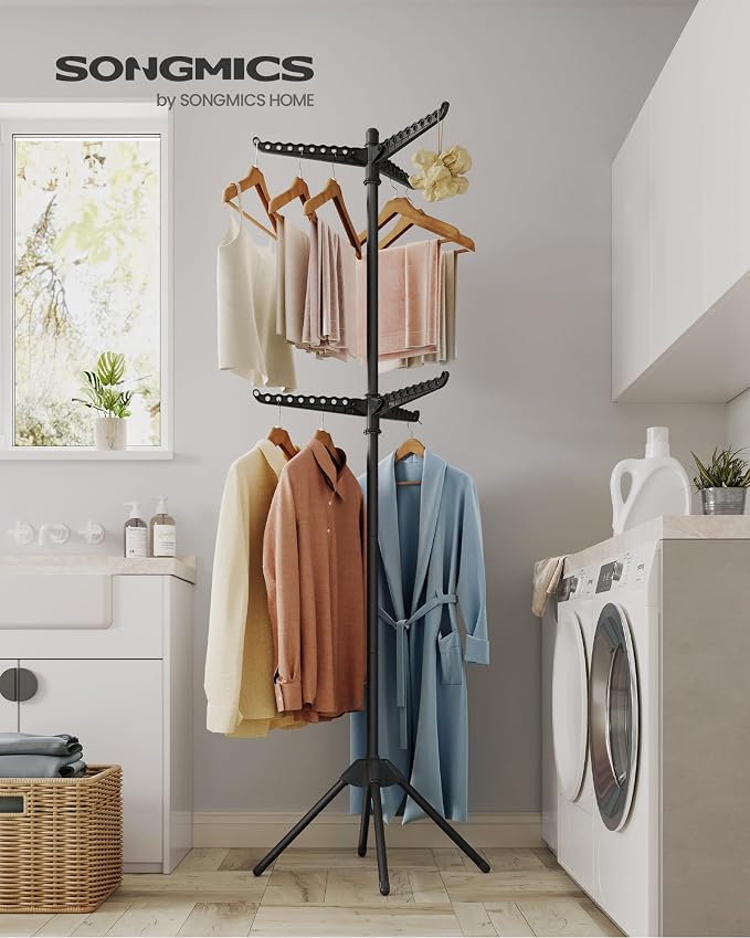 SONGMICS 2-Tier Clothes Drying Rack, 75.2-Inch Folding Laundry Drying Rack - Image 2