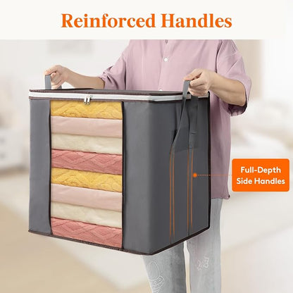Lifewit 100L Extra Large Blanket Storage Bags, Foldable Comforter Storage - Image 4