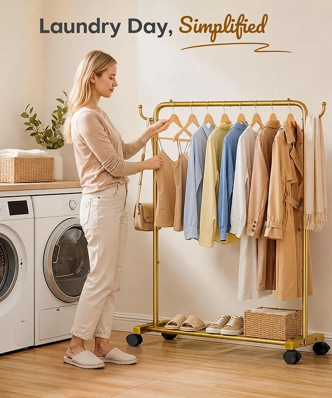 Homde Rolling Clothes Rack - Image 8