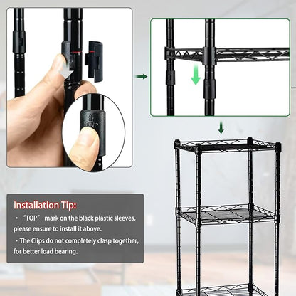 5-Wire Shelving Adjustable Shelves, Standing Storage Shelf - Image 5