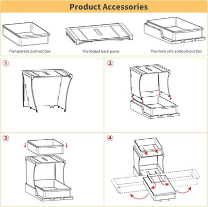Attelite Makeup Organizer 2-Tier Rotating Design Cosmetics Storage - Image 8