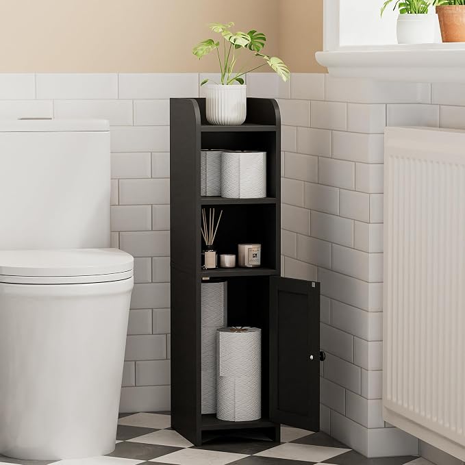 Homhedy Small Bathroom Storage Cabinet, Narrow Toilet Paper Cabinet | Corner by Homhedy