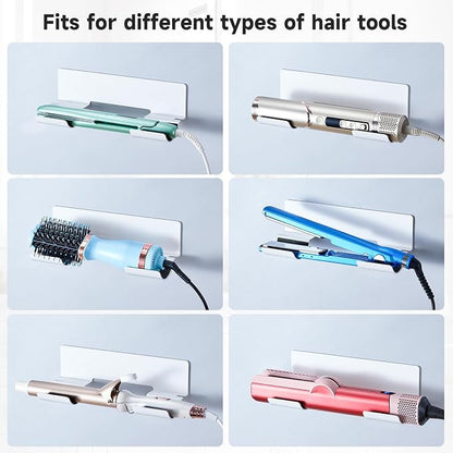 2 PCS Hair Straightener Holder Wall Mount Curling Iron Holder, Hair Dryer - Image 5