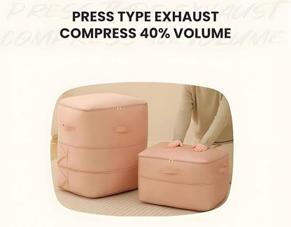 Ultra Space Saving Self Compression Organizer, 2025 New 3-Layer Zipper Large - Image 6