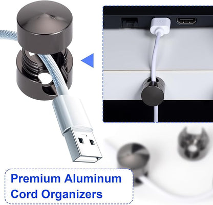 5 Sets Charger Holders for Cords, Adhesive Metal Cord Clips, Cable Management - Image 5
