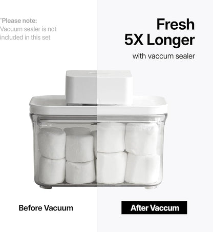 VAKUEN Premium Airtight Food Storage Containers, Mini Square 3pc/set, Smart - Image 5
