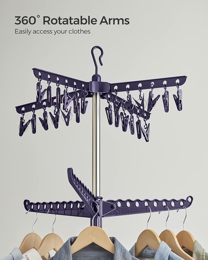 SONGMICS 2-Tier Clothes Drying Rack, 72-Inch Folding Laundry Drying Rack - Image 8