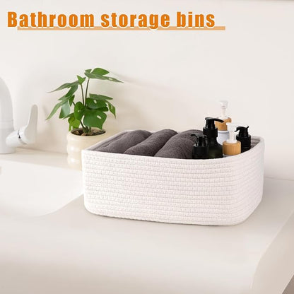 OIAHOMY 4 Pack Storage Baskets for Organizing, Small Bins for Shelves, Cute - Image 4