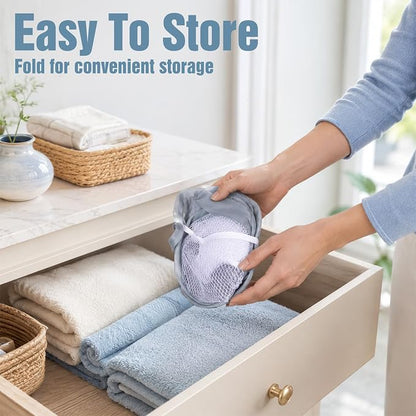 3 Pack Mesh Hanging Laundry Hamper, Small Foldable Laundry Baskets | Wall - Image 4