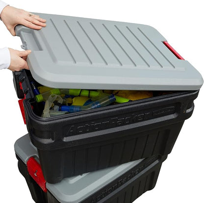 Rubbermaid ActionPacker 24 Gal Lockable Storage Box Pack of 2, Industrial - Image 8