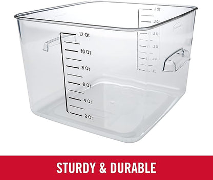 Rubbermaid Commercial Products Space Saving Square Food Storage Container 12 - Image 5