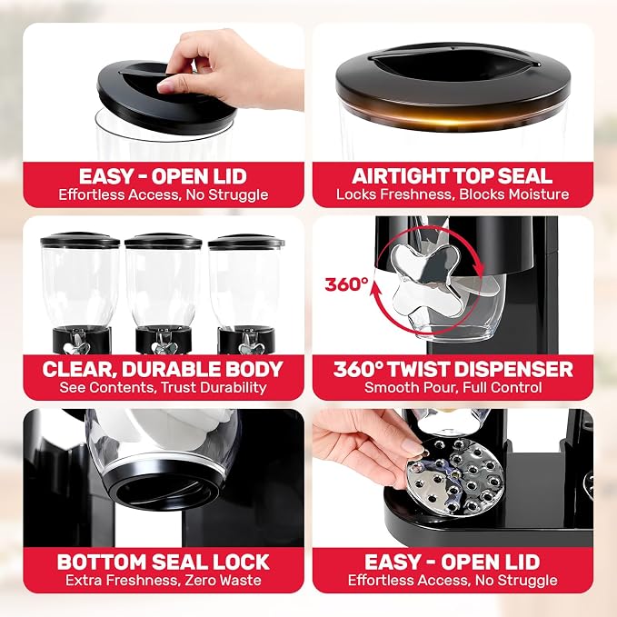 Triple Cereal Dispenser Countertop - Image 2
