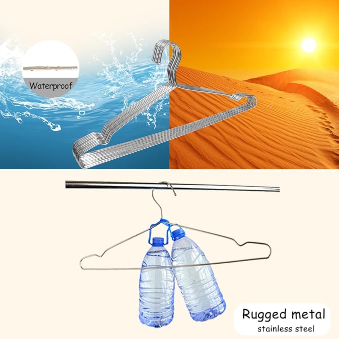 Extra Wide Wire Hangers for Plus Size Clothes, 19.6 Inch Stainless Steel Plus - Image 4