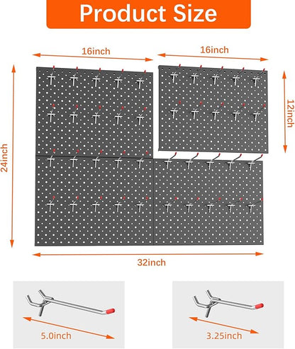 TORACK Metal Pegboard Panels and Hooks - Image 3