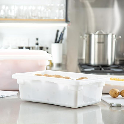 Restaurantware Food Storage Container 1 Pack of 18 x 12 x 6 Inch White Plastic - Image 7