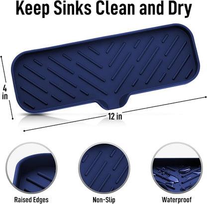 Zulay Kitchen Large Silicone Sponge Holder – Flexible Sink Organizer Tray - Image 4