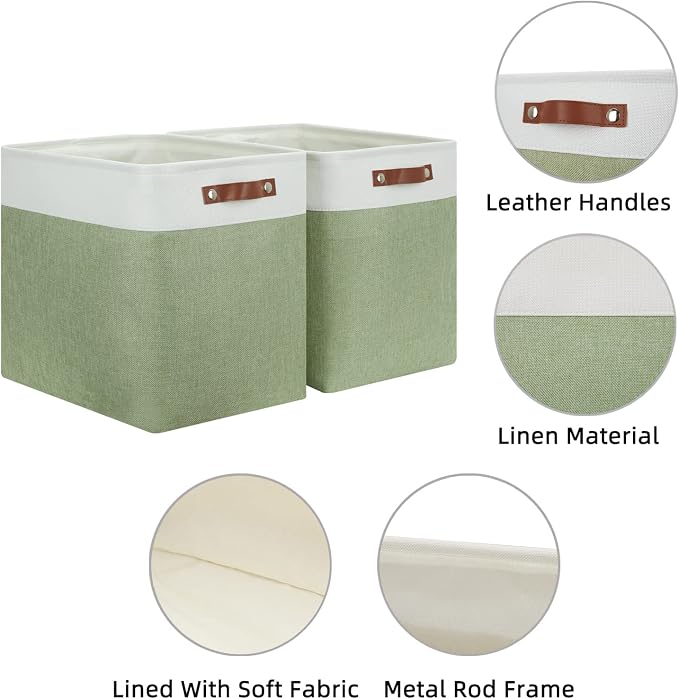 HNZIGE Shelf Storage Baskets for Clothes, Large Storage Bins Fabric Baskets for - Image 2