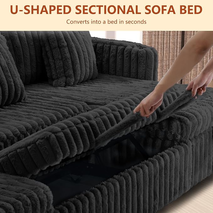 107'' Sectional Sleeper Sofa - Image 9