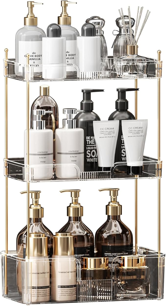 Akinbas 3 Tier Bathroom Organizer Countertop Makeup Perfume Tray Skincare by AKINBAS
