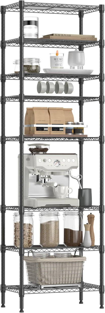 IZEUK 8 Tier Adjustable Metal Storage Shelving Unit, Heavy Duty Standing Rack by IZEUK