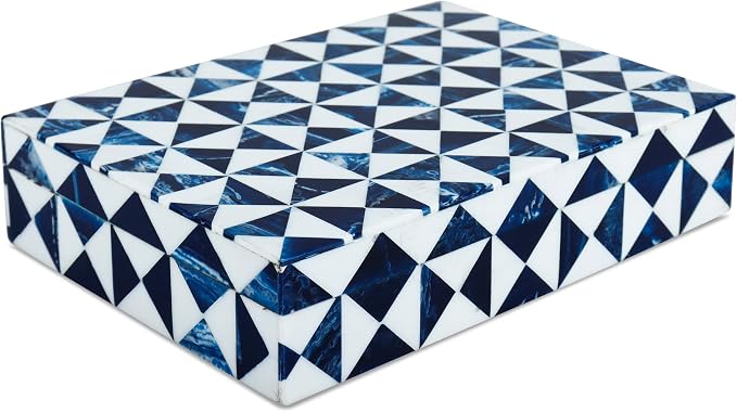 Handicrafts Home Blue and White Decorative Storage Box - Image 8