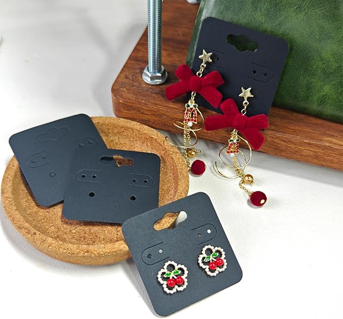 hitsuki Black Earring Cards for Selling Jewelry Earring Display Cards - Image 2