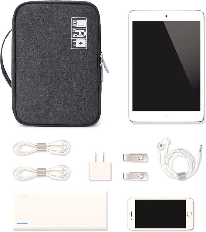 Lanola Custom Personalized Travel Cable Organizer Bag, Electronic Accessories - Image 7