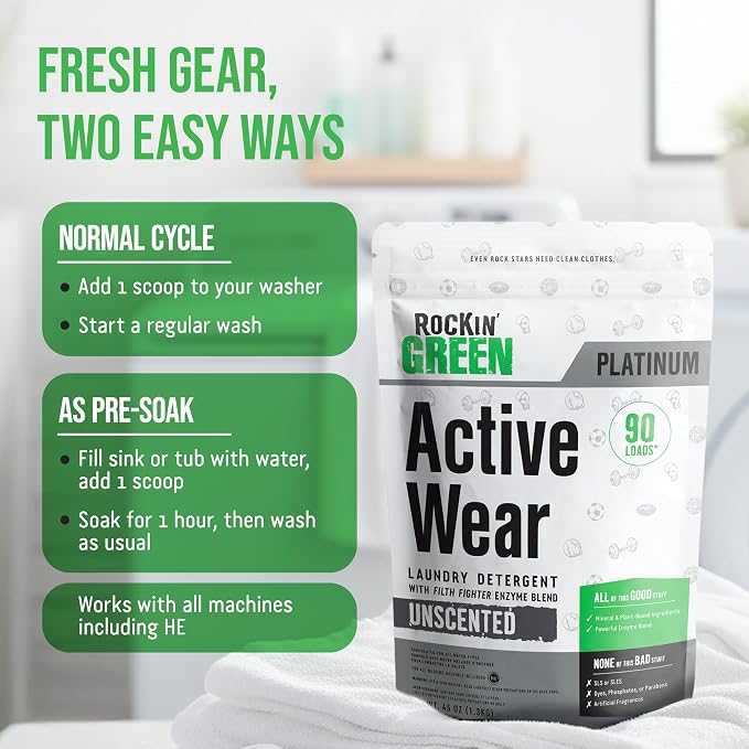Rockin’ Green Active Wear Laundry Detergent - Image 7